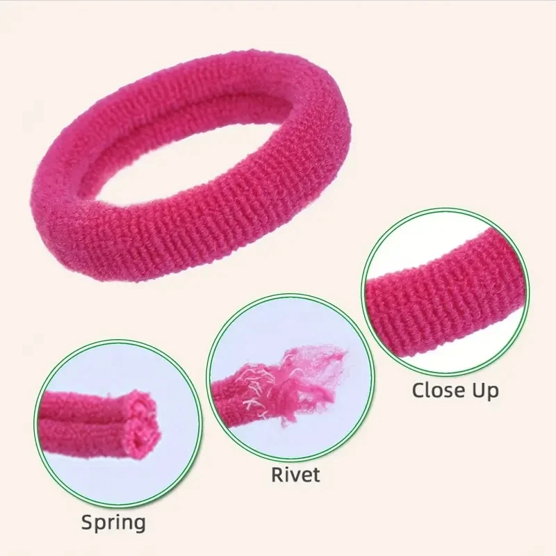 100/300/500/1000Pcs Women Girls Elastic Hair Band Ties Scrunchie Ponytail Holder Rubber Bands Pink Headband Hair Accessories