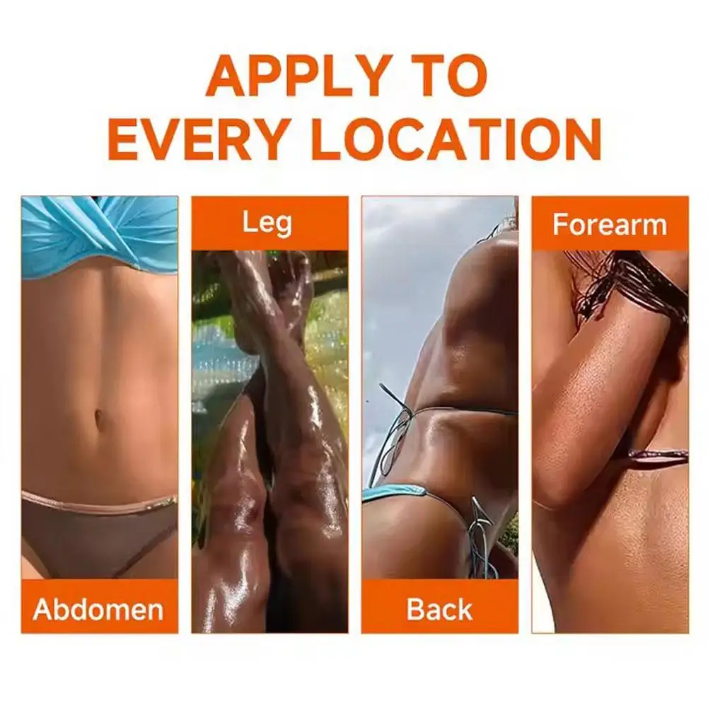 Intensive Carrot Tanning Gel Soothe Drying Redness Even Skin Tone UV Protection Sun Tanning Oil Body Bronzer Self-Tanning Lotion - view 3