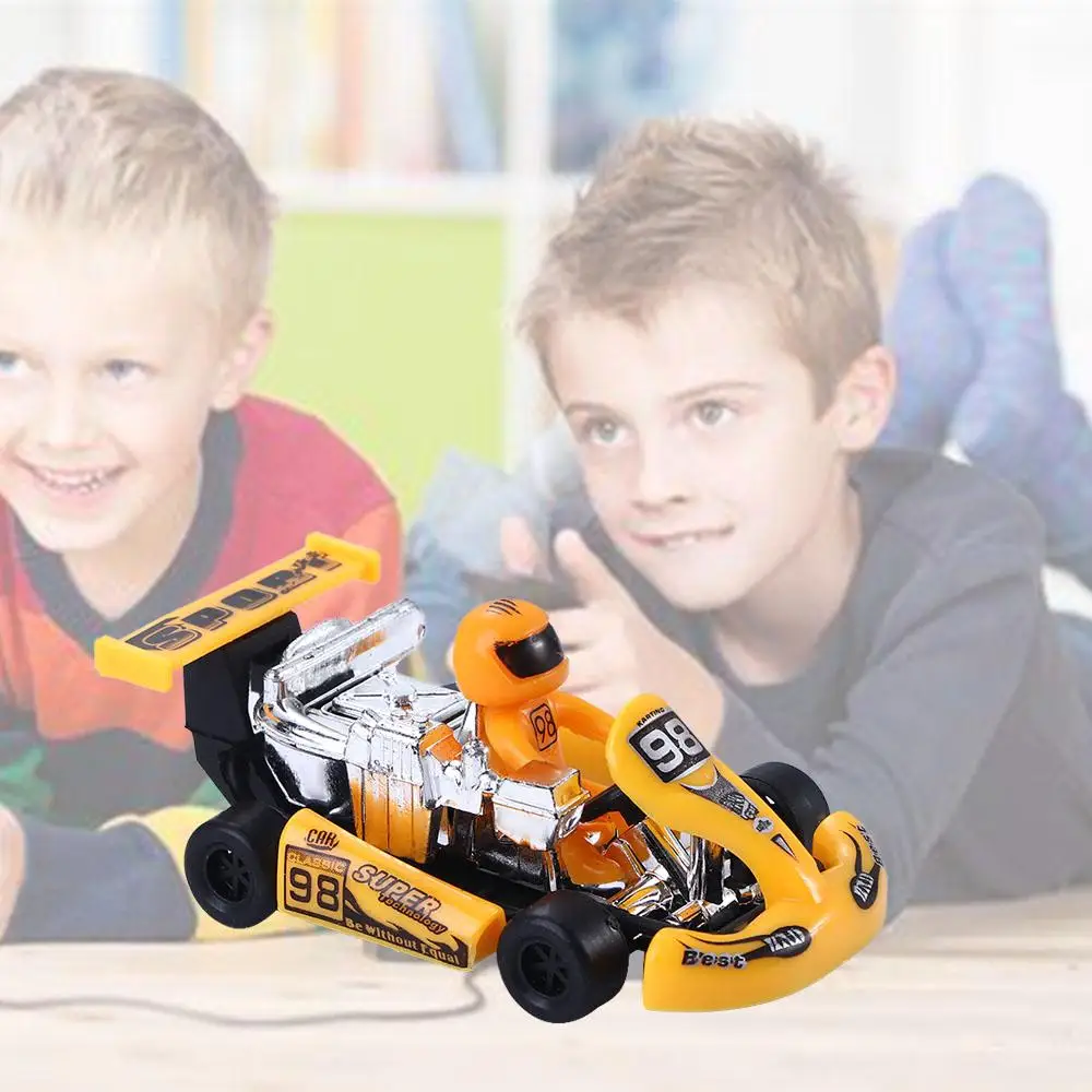 2Pcs Children Car Model Mini Gifts 4 Wheels Vehicle Set Pull Back Kart  Formula Car Racing Car  Inertia Car