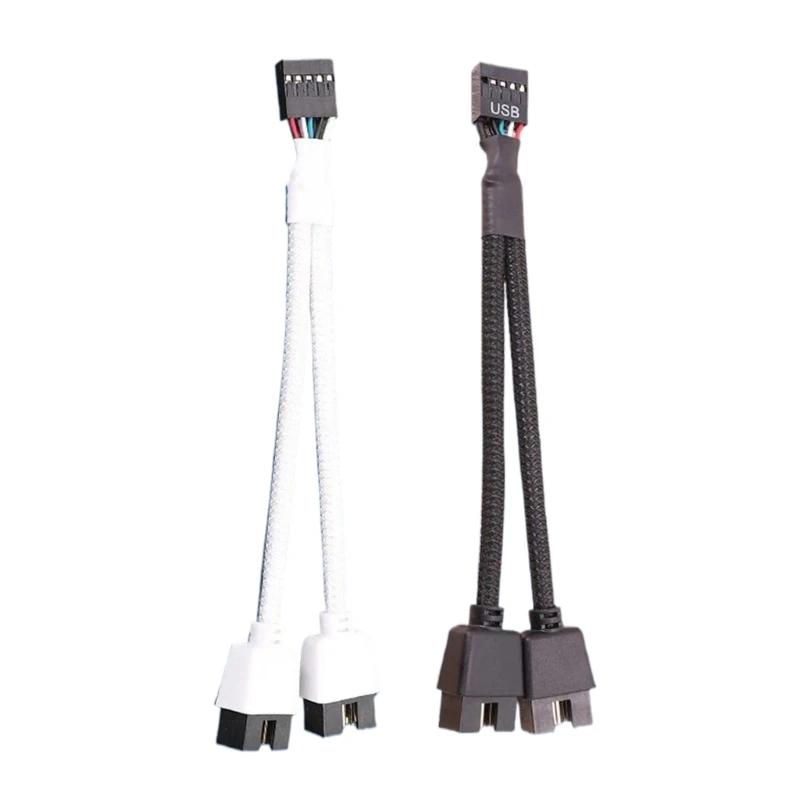 メインボード 9ピン USB2.0 ヘッダー 1 2 延長アダプター ケーブル USB2.0 9 ピン メス 2 オス スプリッター