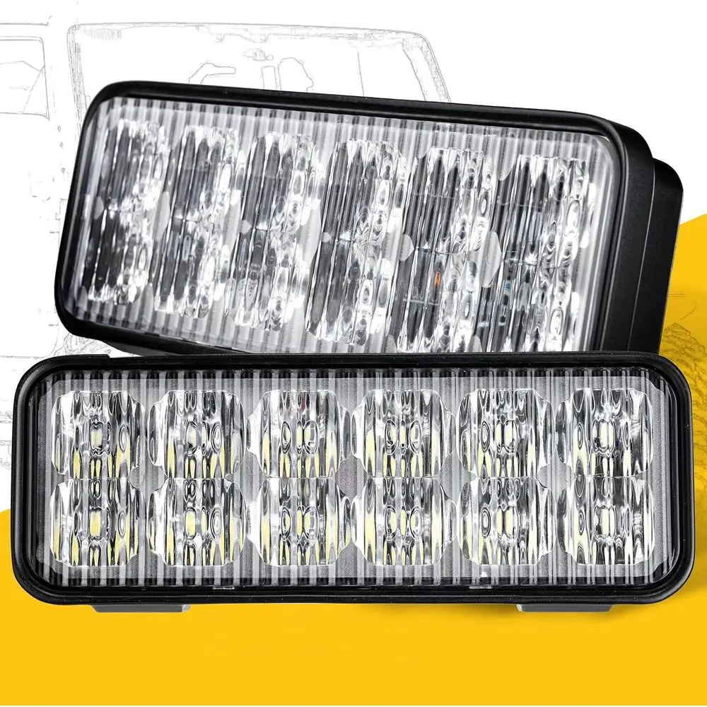 

2-Pack 6 Waterproof IP68 9-36V LED Off-Road Light Bar for Trucks, ATVs, UTVs, and Tractors