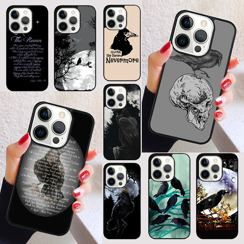 The Raven Halloween cover For iPhone 15 16 13 12 11 14 Pro Max Mini Max SE 2020 7 8 6S Plus Phone Case