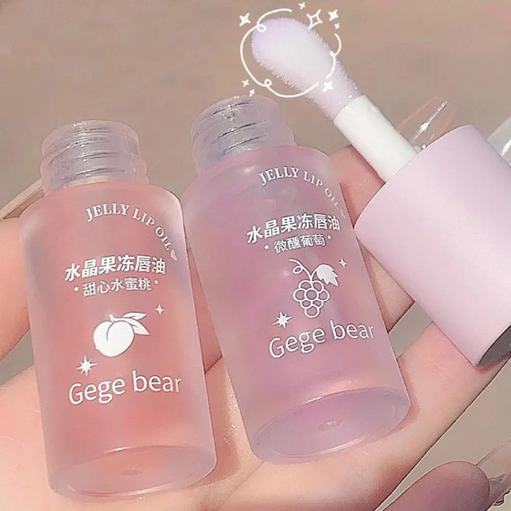 Crystal Jelly Lip Oil Ultra Moisturizing Lip Treatment Hydrating Balm Gloss Duo Anti-Lip Line Care Jelly Lip Oil