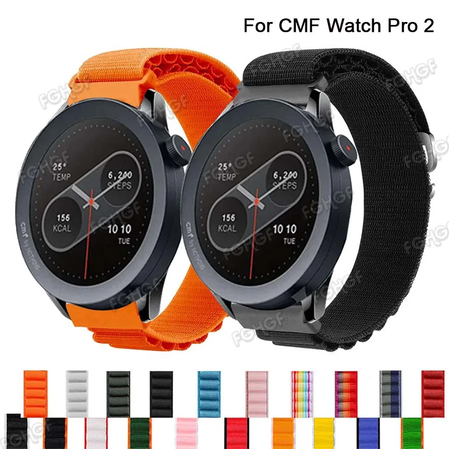 

Ремешок нейлоновый для наручных часов CMF Watch Pro 2, браслет для CMF by Nothing Watch Pro 2, аксессуары для часов