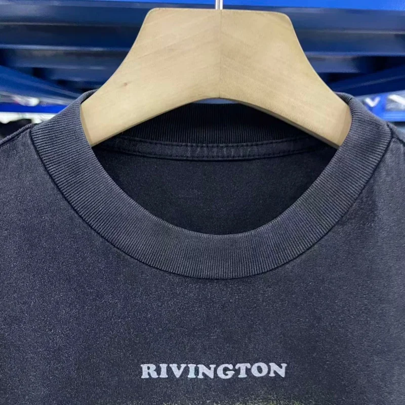 Unisex High Quality Snake Print RRR123 T-shirt Washed Do Old Long Sleeved Round Neck T Shirt