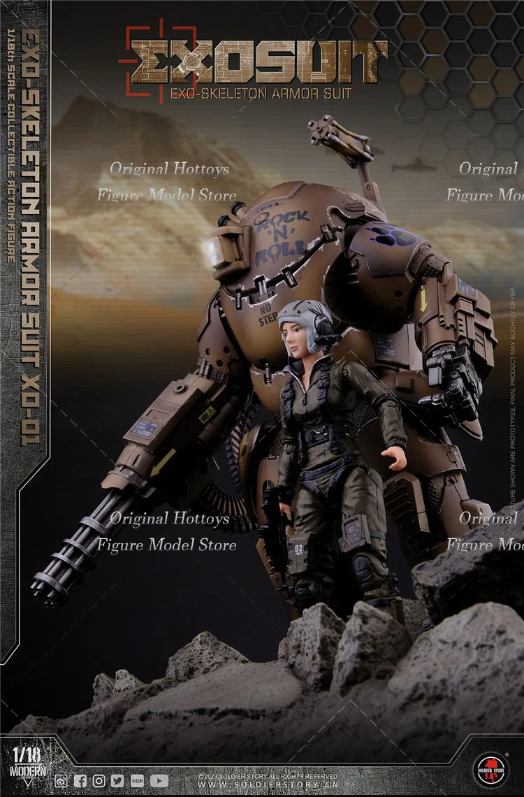 Soldierstory SSE001 1/18 Scale Soldier Exoskeleton Armor Suit XO-01 Full Set 3.75-inch Action Figure Collection Model In Stock