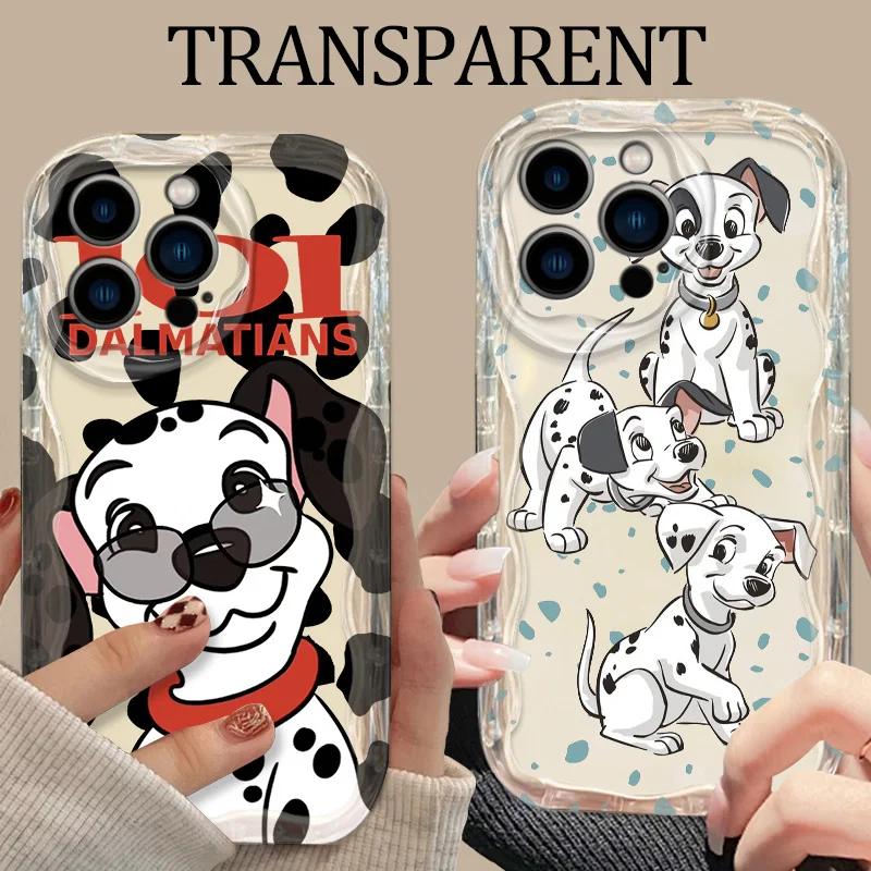 Disney 101 Dalmatians Cream Phone Case For Apple iPhone 15 14 13 12 mini 11 XS XR X 8 7 6 6S Pro Max Plus Funda Shell Cover Capa