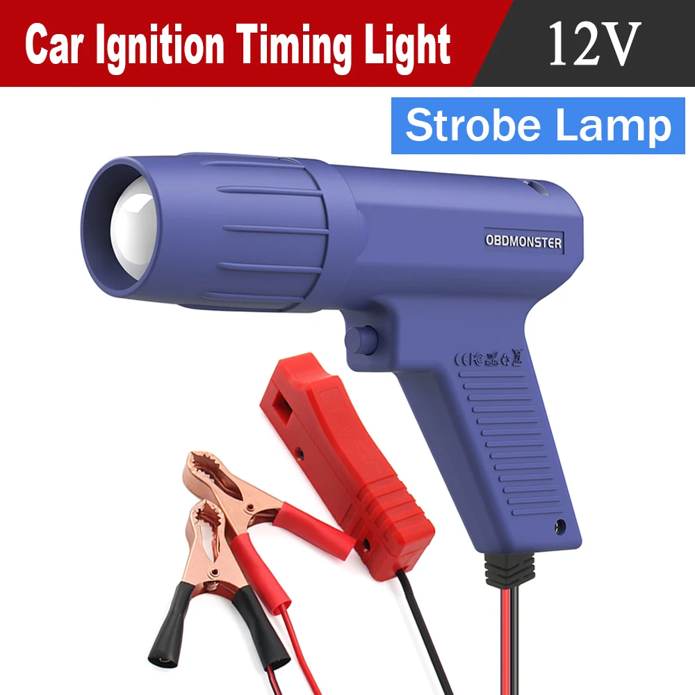 

Ignition Timing Light Car Styling Strobe Lamp Inductive Petrol Engine Inductive 12V Timing Light Diagnosis Timing