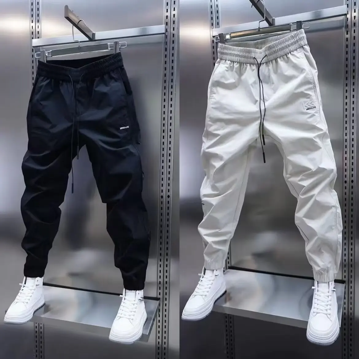 2026 New Men Joggers Autumn Sweatpants Spring Drawstring Casual Pants Workout Running Thin Sports Trousers Men Clothing