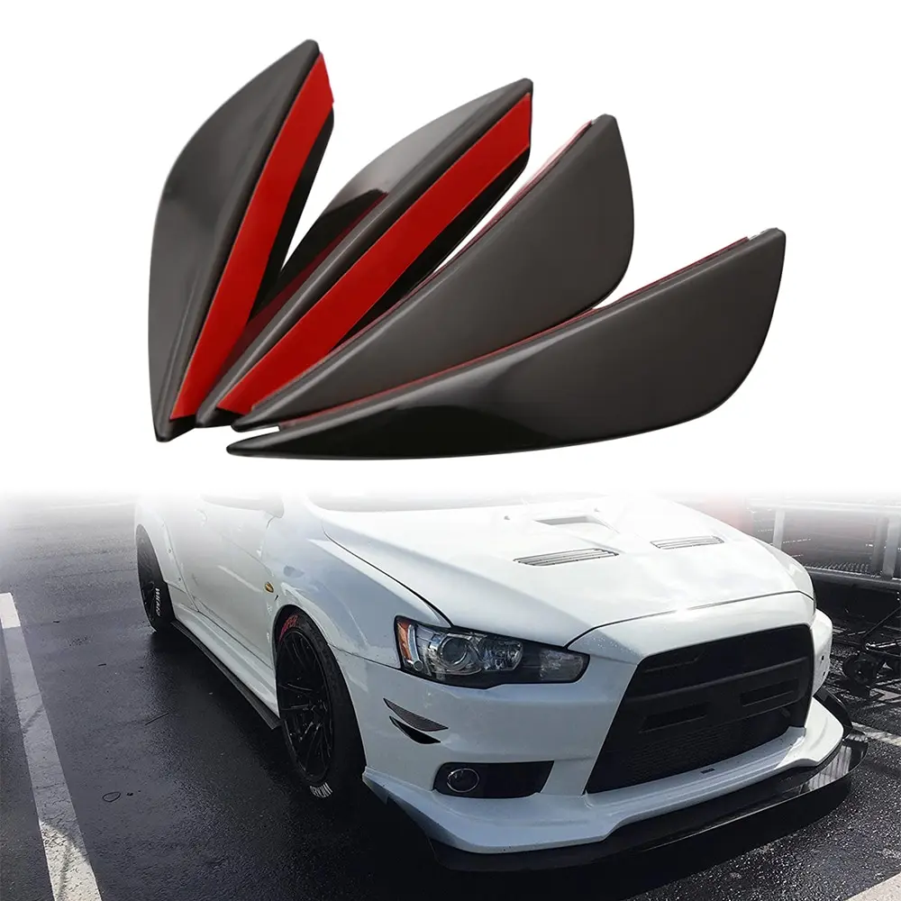 Car Styling Valence Chin Accessory 4Pcs Front Bumper Lip Splitter Fin Auto Body Kit For Audi A3 Golf 5 Chevrolet Cruze