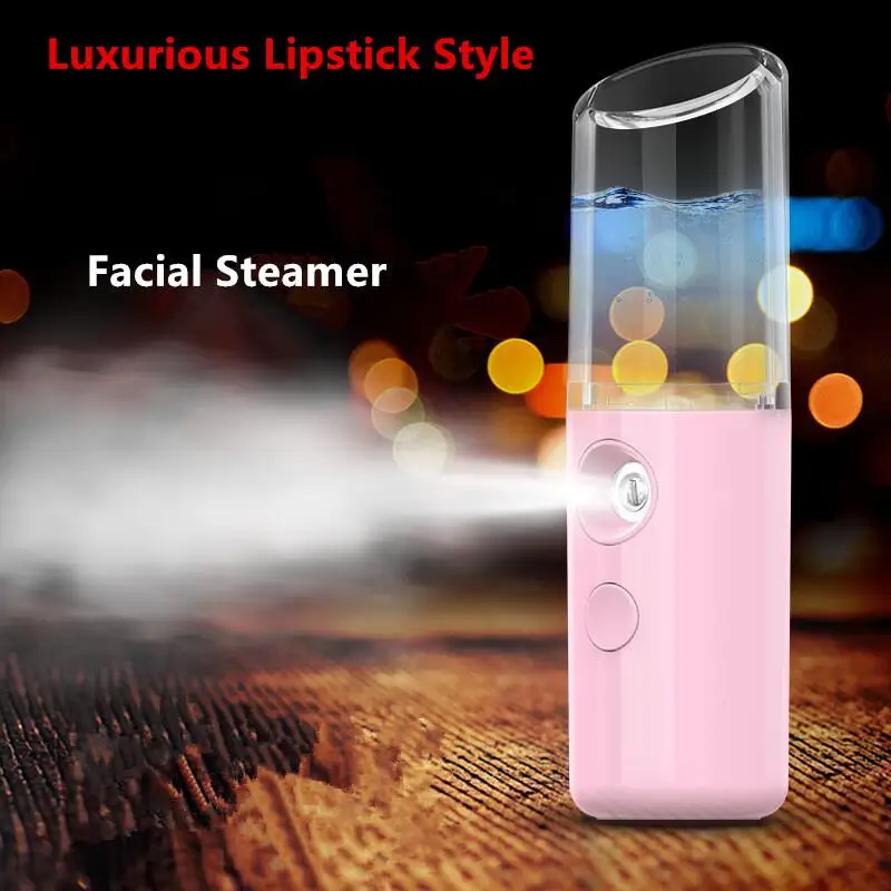 Mini Portable Nano Facial Mist Sprayer Steamer Rechargeable Alcohol Humidifier Disinfection Humidifier  for Beauty Skin Care