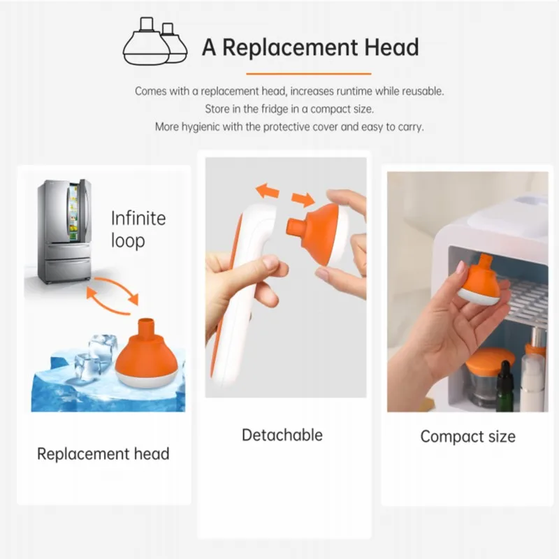 ลูกกลิ้งน้ําแข็งสําหรับนวดผิวหน้า เครื่องมือเสริมความงามรอบดวงตาสําหรับบรรเทาเครื่องมือดูแลผิว 2 ชิ้น