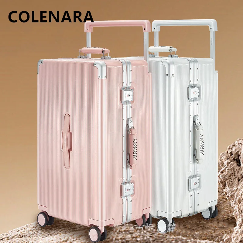 COLENARA High-quality Suitcase Large-capacity Aluminum Frame Trolley Case 26 \