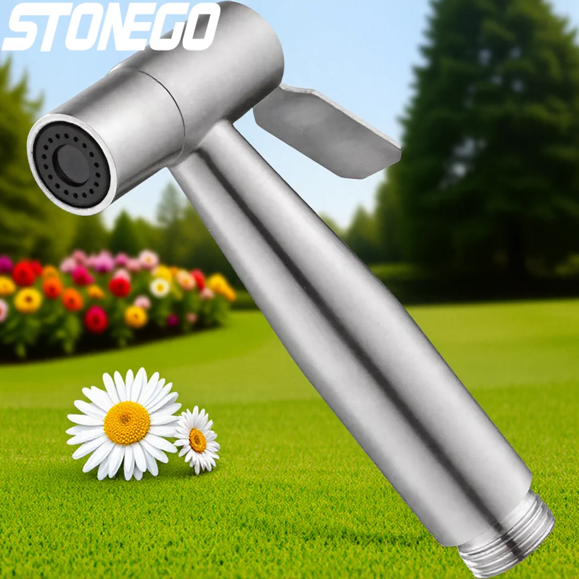 

Portable Bidet Sprayer Stainless Steel Handheld Faucet Spray Bathroom Shower Head Self Cleaning Accessory