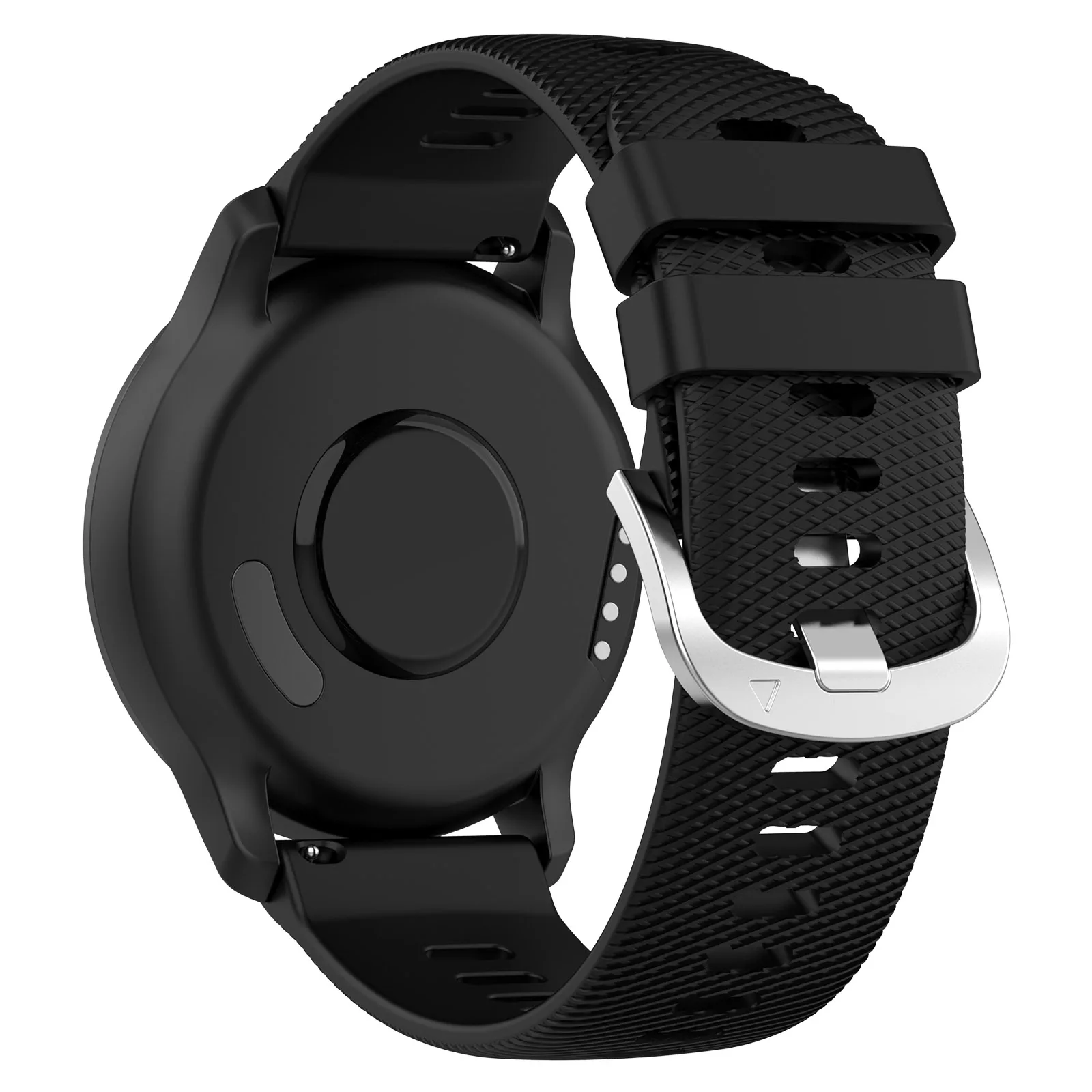

Для Garmin VivoMove Trend/Venu Sq 2 силиконовый ремешок для часов 20 мм с перекрестной полосой замена ремешка для часов - черный