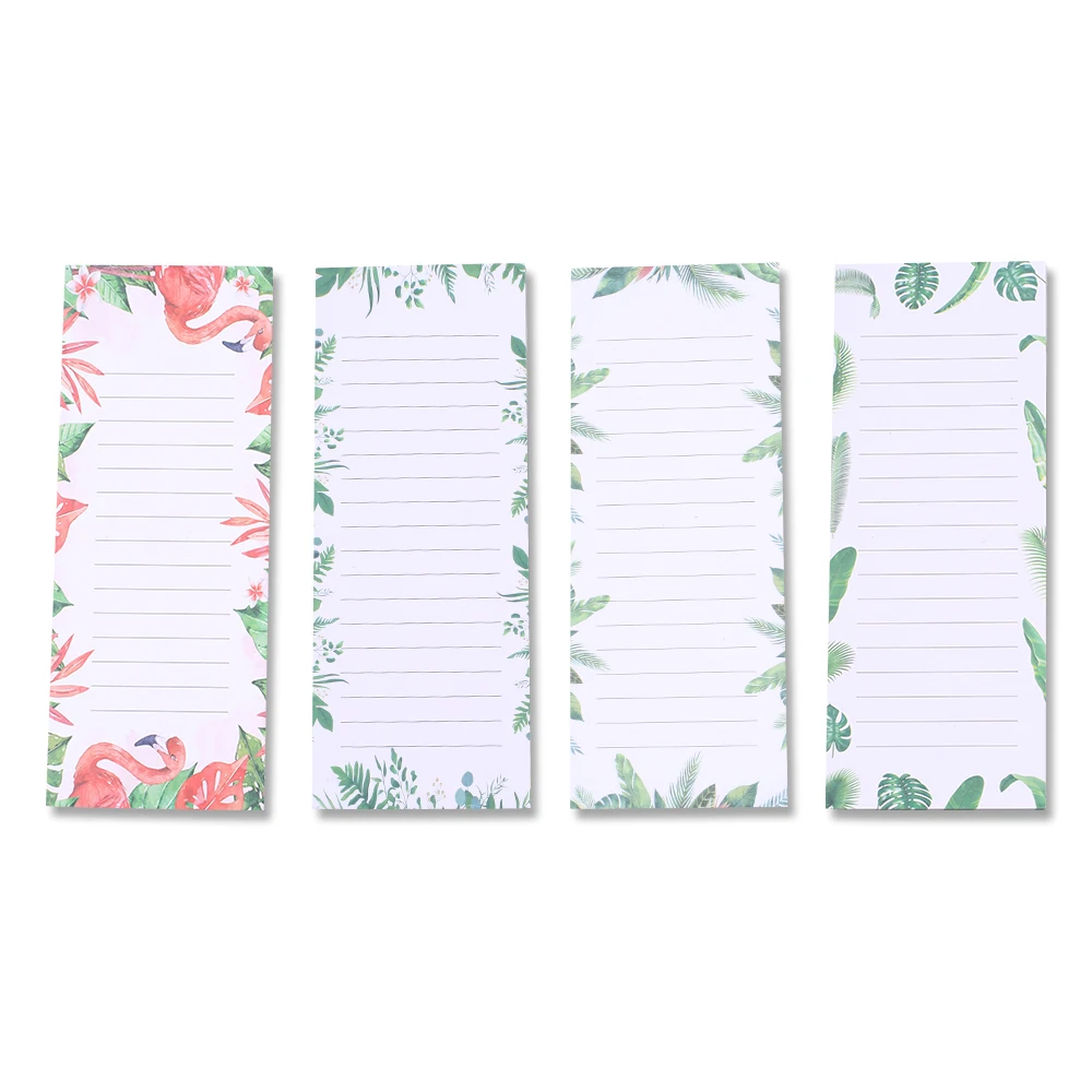 Imagem -02 - Japão Cute Long Magnetic Planners Nota Memo Pads Flamingo Notepad Frigorífico Verificar Compras to do List Notebook