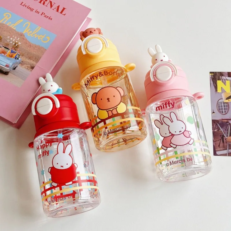 

Miffy Water Cup High-Temperature Resistant Cartoon Bottle with Straw & Adjustable Strap for Girls Safe & Portable Kids Tumbler​​