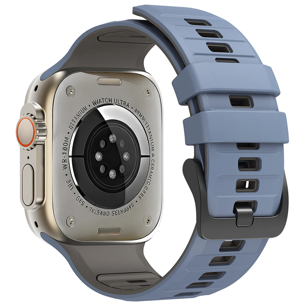Silikon-Sportarmband für Apple Watch Band 49mm 46mm 45mm 44mm 42mm Correa Armband iWatch Series 11 10 9 8 7 6 5 SE3 Ultra 3 2