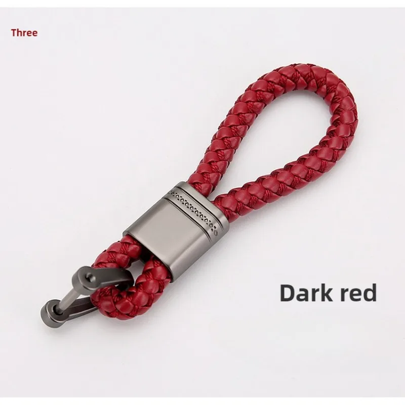 Hand-Woven Key Ring Leather Car KeyChain Men Women Rope Key Chain Waist Keyring Charm Key Holder Gift Jewelry image 5