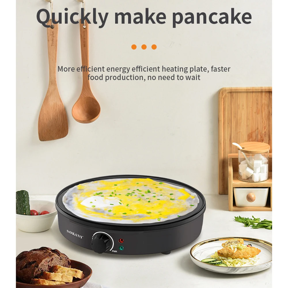 Home Bakery Pancake Hamburger Maker Egg Cake Maker Steak Nut Machine Non-stick Electric Crepe Pan