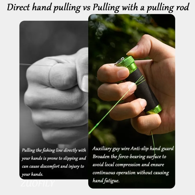 الصيد سحب سلك قضيب معلق أسفل كابل مجتذب مكافحة زلة لف القطب عقدة التعادل سلك الجبهة خط عقدة خط الصيد أدوات ملزمة