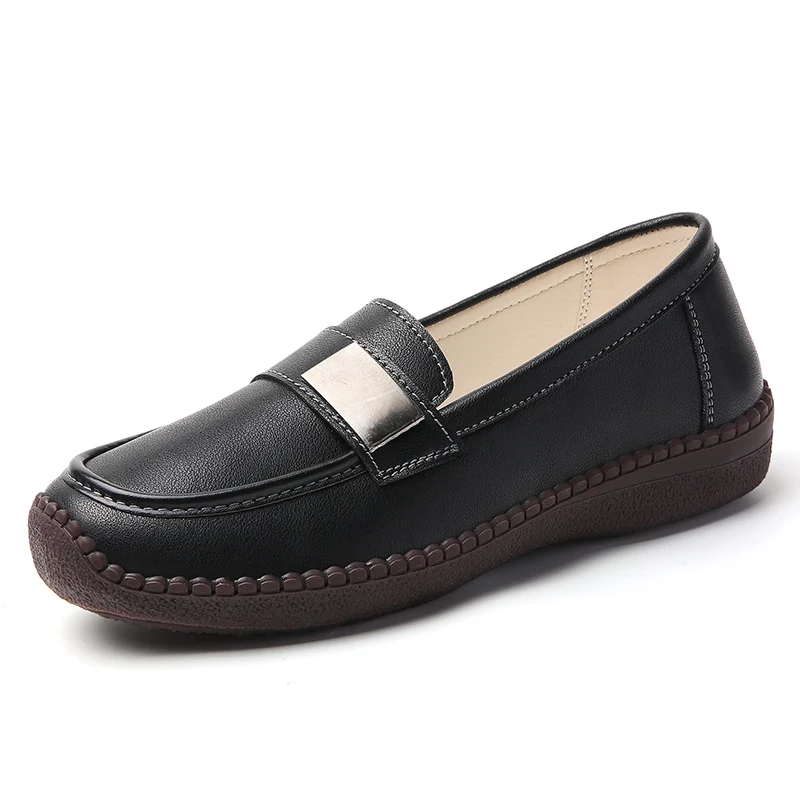 

Women's casual sneakers simple leather shoes solid color non wear resistant casual shoes flat sole daily commute s