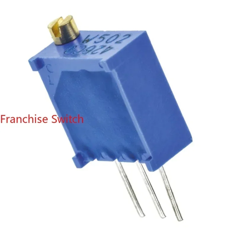 10PCS 3296W Potentiometer Adjustable  100Ohms 200Ohms 500Ohms 1K 2K 5K 10K 2