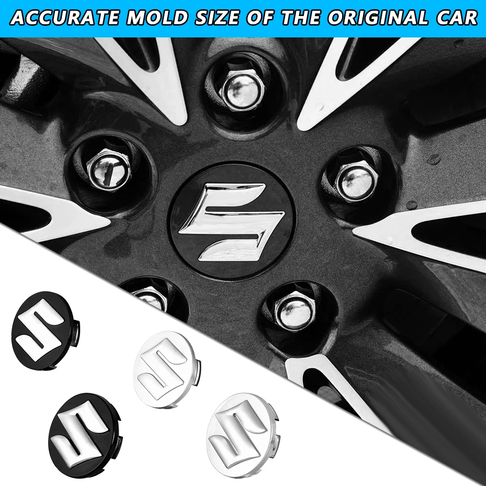 4 pçs 54/58mm tampa do cubo do centro da roda do carro emblema capa acessórios de automóveis para suzuki ignis swift sx4 tianyu baleno grand vitara jimny