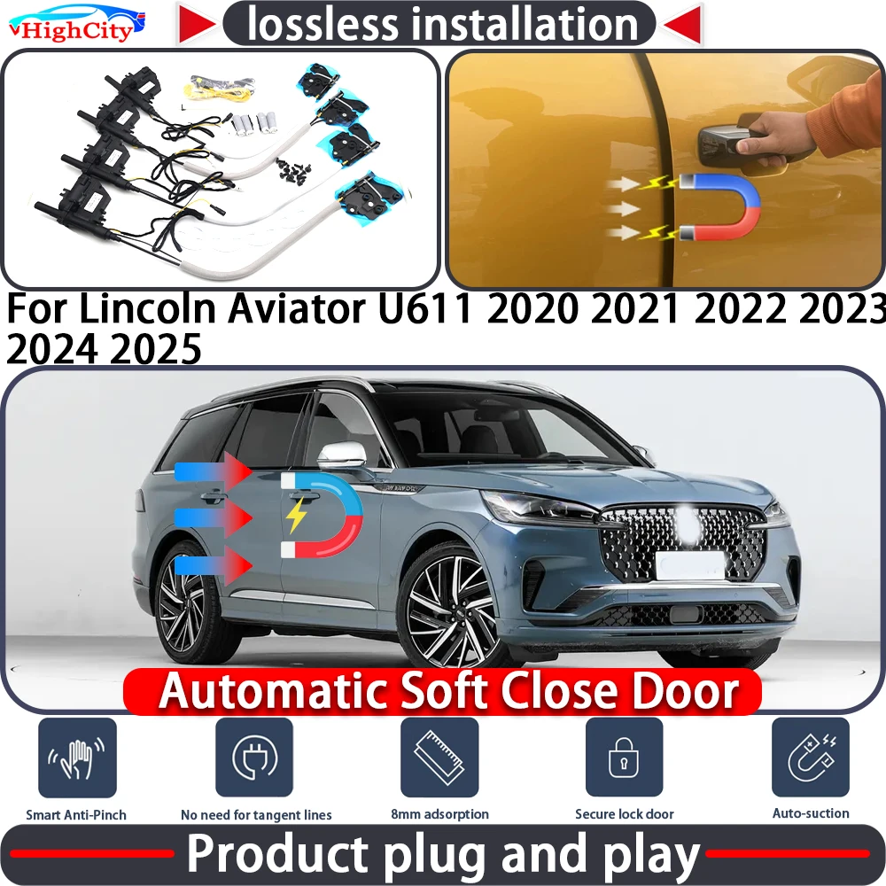 

Closing Door Lock Actuator for Lincoln Aviator U611 2020 2021 2022 2023 2024 2025 Soft Close Power Latch System Auto Pull kit
