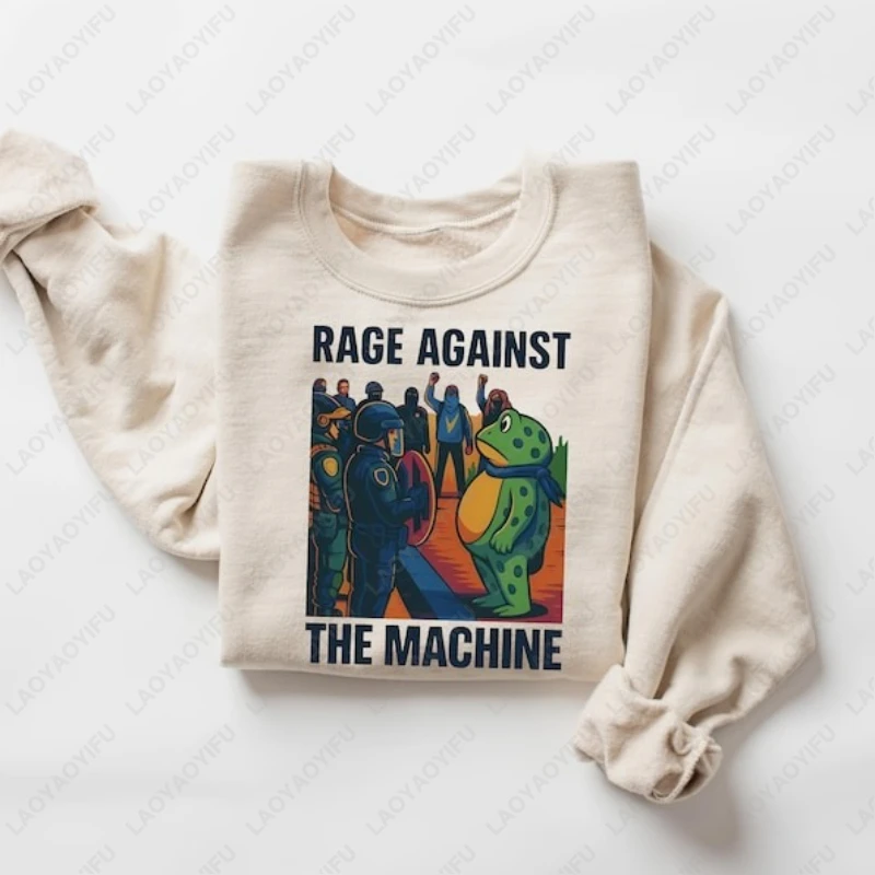 

Толстовка Portland Frog Anti ICE Protester, политический пуловер для мужчин и женщин, креативная новинка, трендовая толстовка в стиле ретро