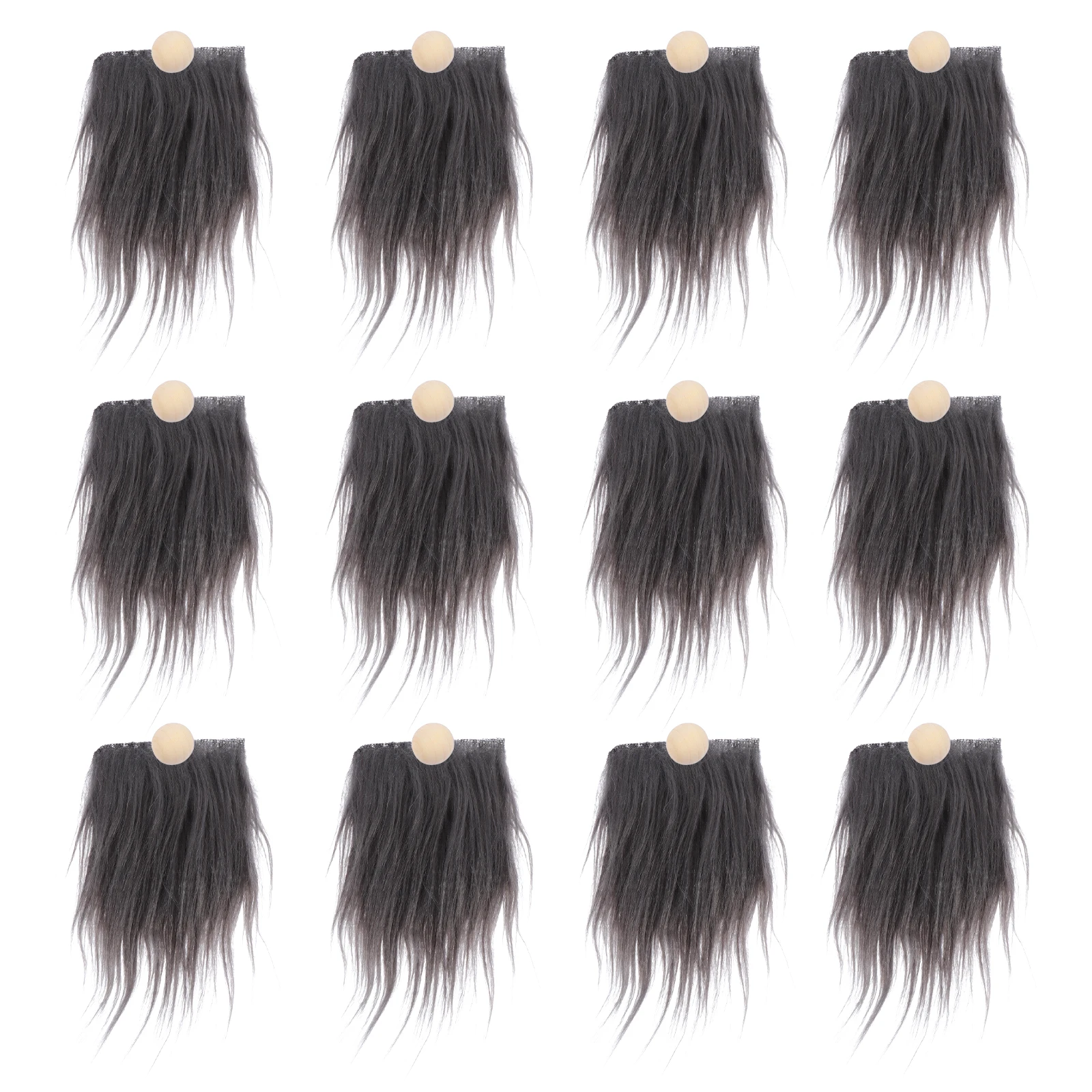 

12 set Pre-Cut Gnome Beard Faux Dwarf Beard Diy Decoration Gnomes Accessories Soft Skin-Friendly Simulation Unfinished