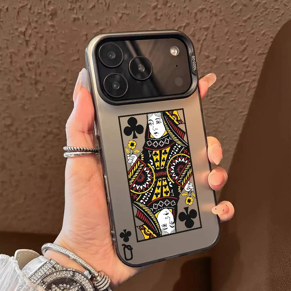 بوكر نمط Q Fishion جراب هاتف آيفون 17 16 15 14 13 12 11 برو ماكس الهواء متعدد الألوان ماتي ليزر معدني أورورا فوندا #3