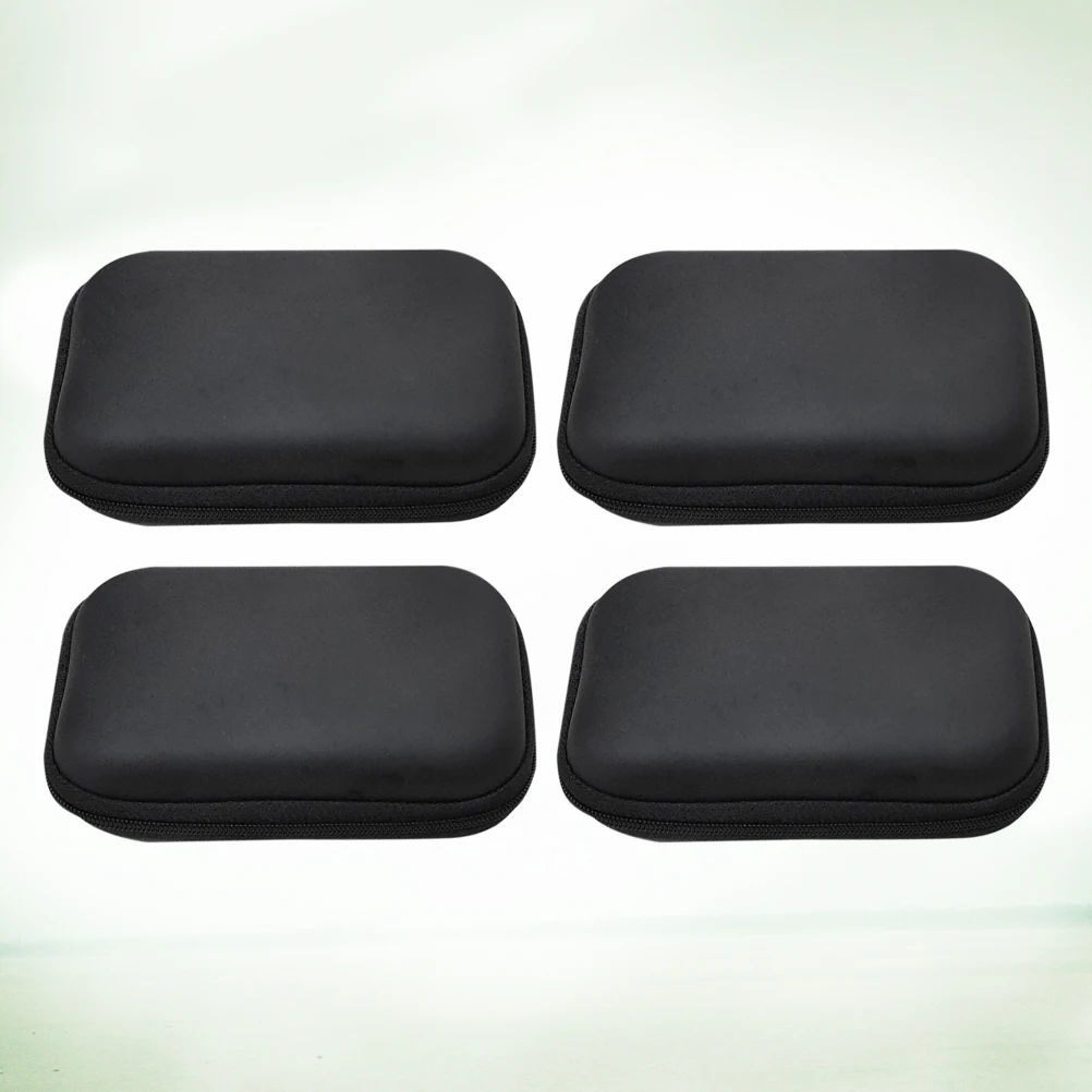 

4pcs Data Storage Bag Cable Travel Digital Carrying Pouch Line Electronics ganizer Water Resistant PU