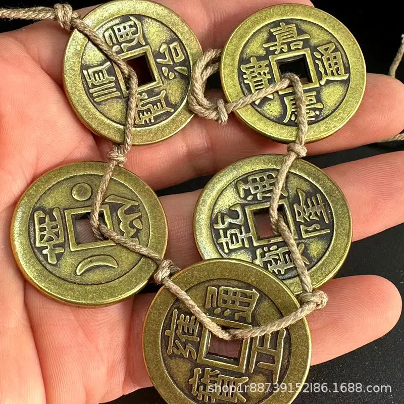 Brass 3.2cm Manchu Qing Five Emperors Shunzhi Tongbao Copper Coins Thickened Threshold W6