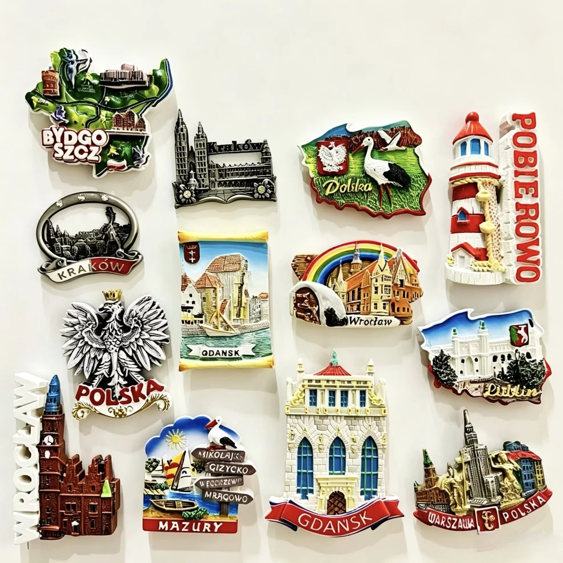 Poland 3D Fridge Magnets Tourism Souvenir Resin Refrigerator Magnets Sticker Collection Handicraft Gift Home Decoration Articles