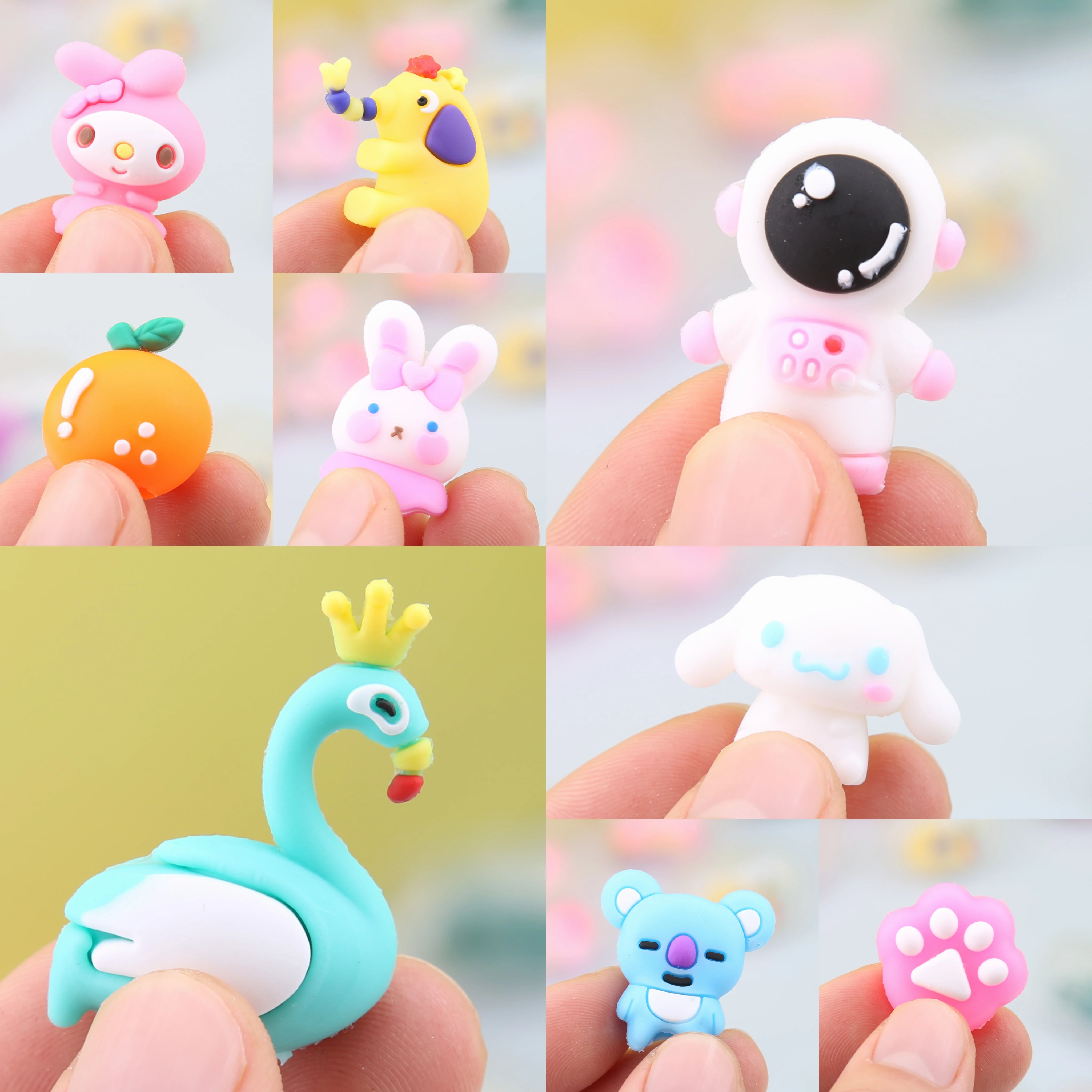 Popular Kids Toys 10pcs Random Capsule Toys for Egg Twisting Machine Capsule Toys Cap of a Pen Figure Mini Toys for Kids Gift