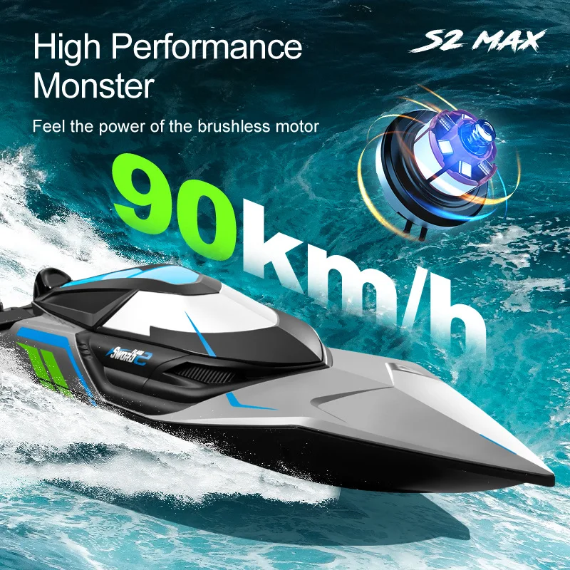 S2 Brushless Ultra Large High-Speed Remote Control Boat Waterproof Electric Charging Adult Ship Model High Horsepower Speedboat