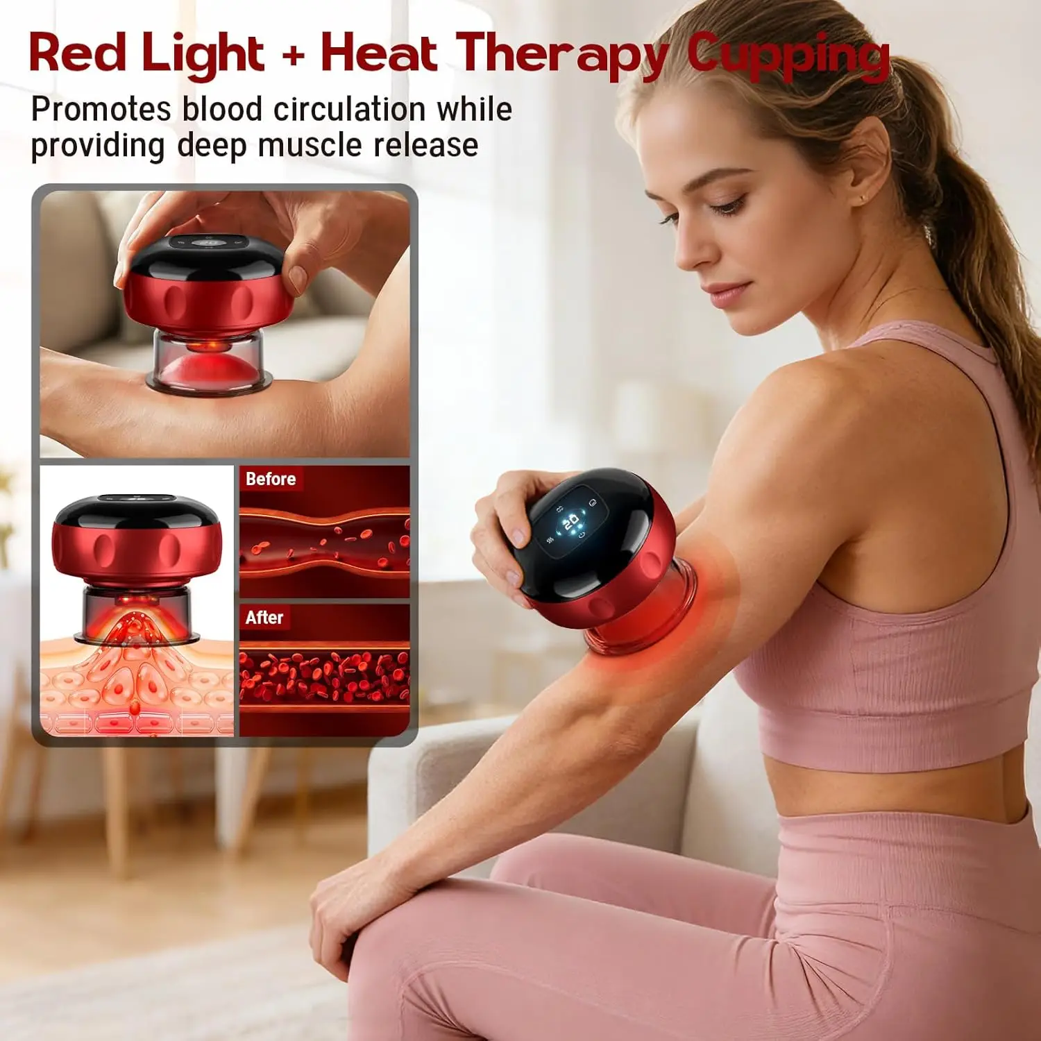 

12 Gears Electric Cupping Therapy Massager Vacuum Suction Cups Adjustable Therapy Cupping Guasha Massage Tool Muscle Stimulator