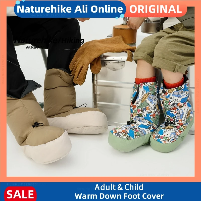 

Naturehike New Outdoor Hiking Warm Down Foot Covers Adult Child's Adjustable Non-slip Winter Camping Waterproof Warm Shoe Covers