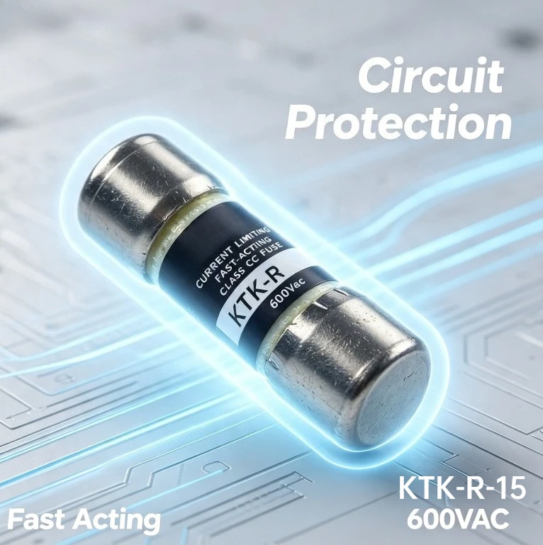 10PCS KTK-R-15 Fuse, 15A 600VAC Class CC Fast Acting Fuse, KTKR15 KTKR15A