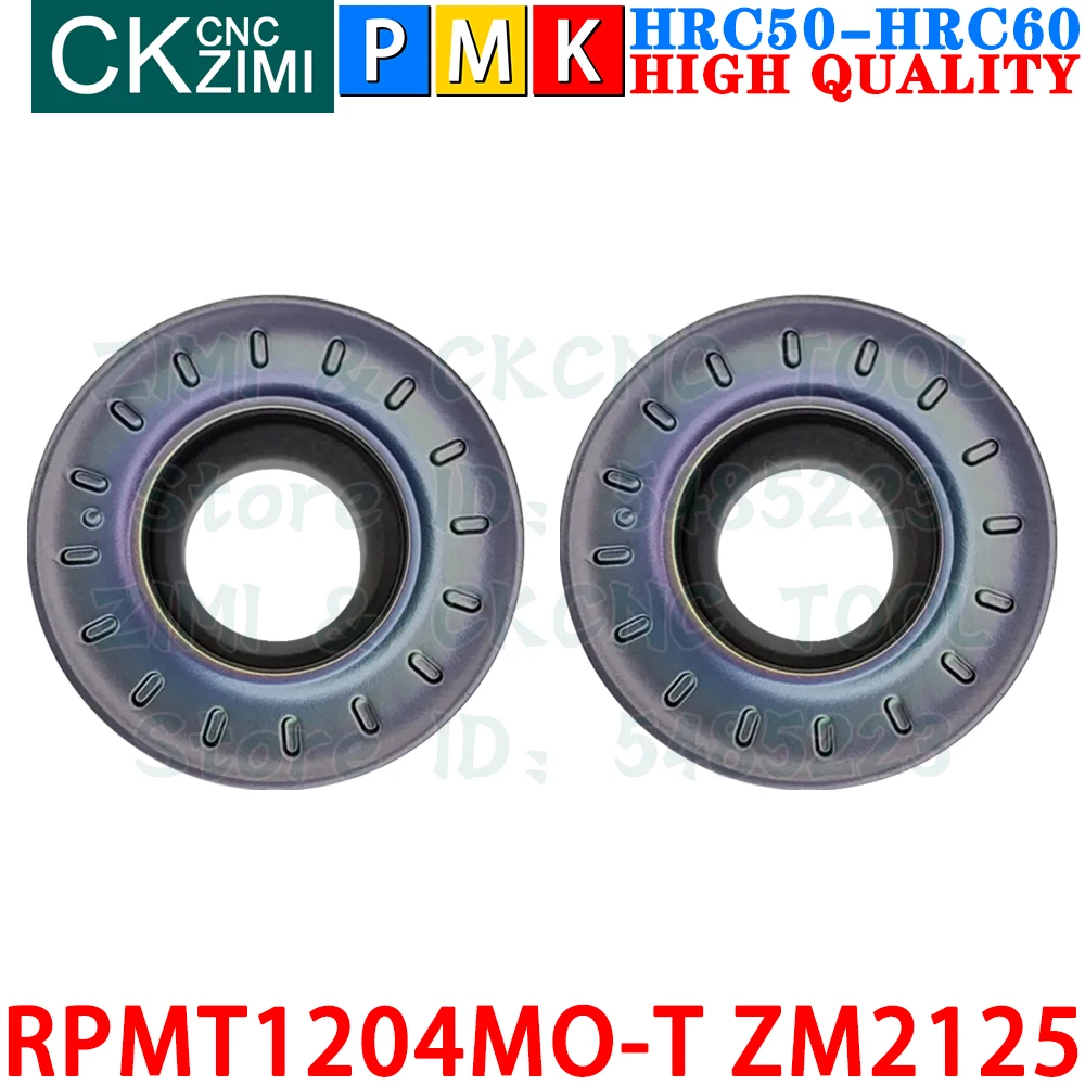 RPMT1204MO-T ZM2125 RPMT 1204MO T ZM2125 R6 초경 인서트 원형 밀링 인서트 페이스 밀링 인덱서 블 공구 RPMT1204 EMRW 6R CNC 금속 선반 공구