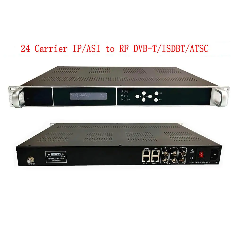 

24 Carrier IP ASI to RF DVB-T ISDBT ATSC 24 channel IP to RF ASI to RF Cable TV front-end equipment IP modulator ASI modulator