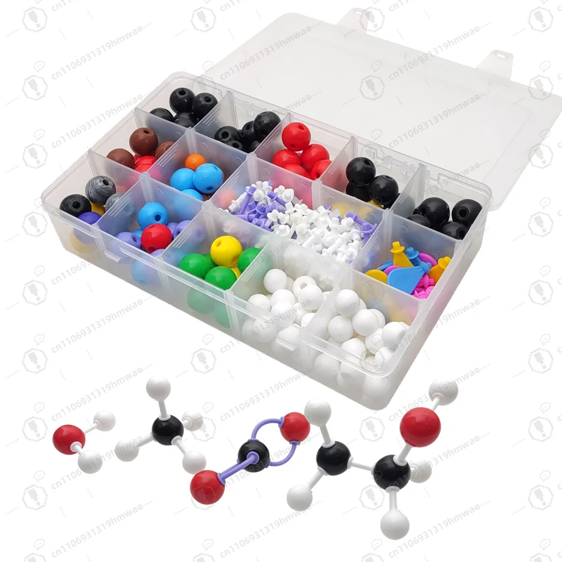 

Teaching Equipment Chemistry Organic Atoms Molecular Model Kit Student Teacher Parts Box