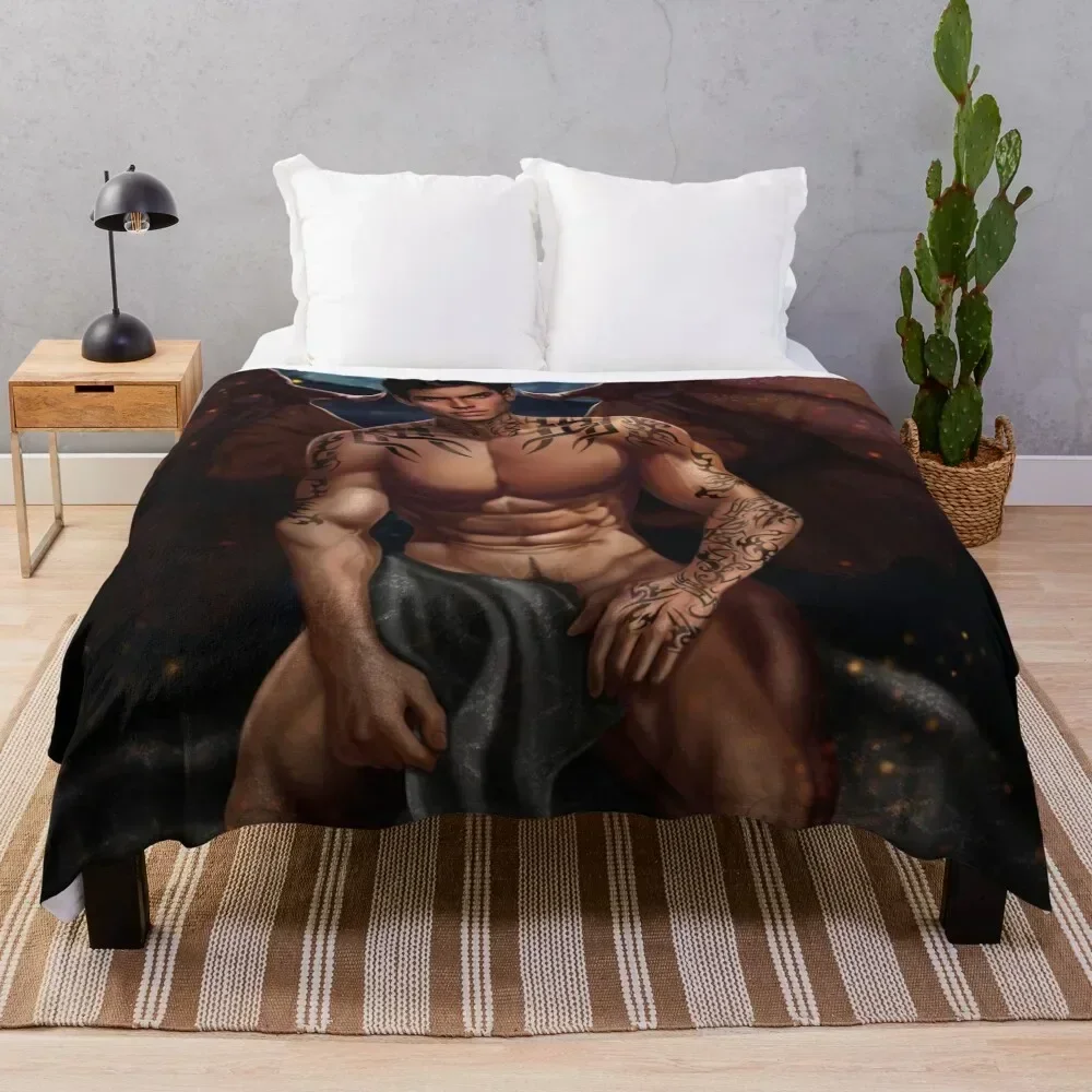 

Rhysand from A Court Of Thorns And RosesII Throw Blanket Fuzzy Plush Throw Blanket for Sofa Chair