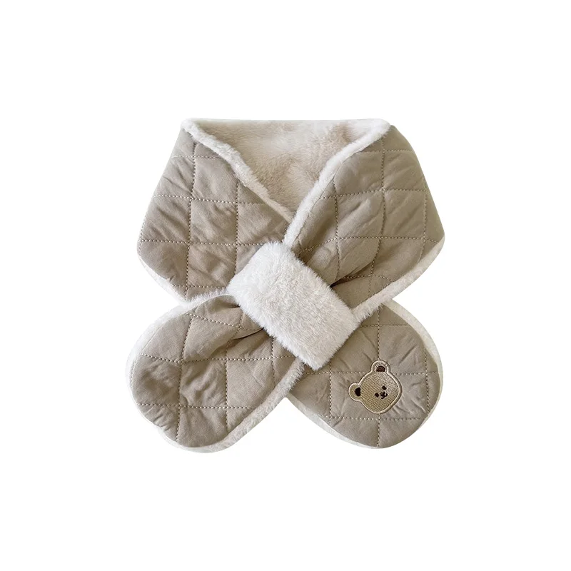 ผ้าพันคอเด็กฤดูหนาวสไตล์เกาหลี ลายปักกระต่ายน่ารัก ผ้าพันคอเด็กอุ่นๆ สำหรับเด็กผู้ชายและเด็กผู้หญิง อุปกรณ์ป้องกันคอสำหรับกิจกรรมกลางแจ้ง อายุ 2-6 ปี