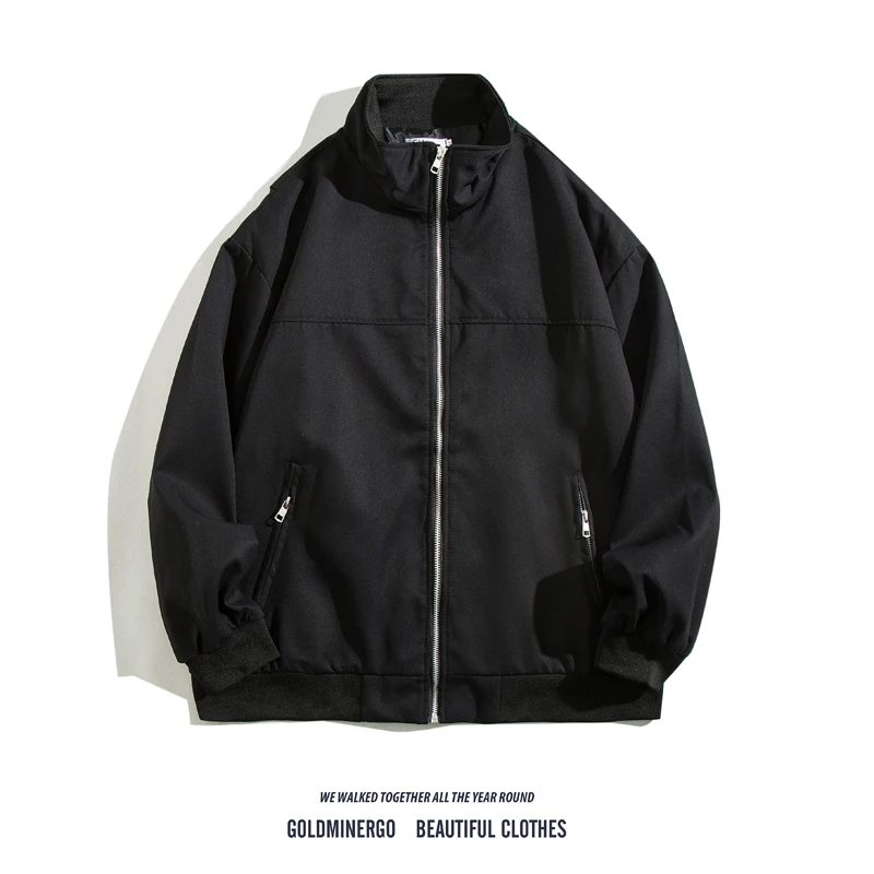 

Мужская куртка-бомбер свободного кроя в стиле Harajuku с воротником-стойкой, в американском стиле, из полиэфирного волокна, для молодежи