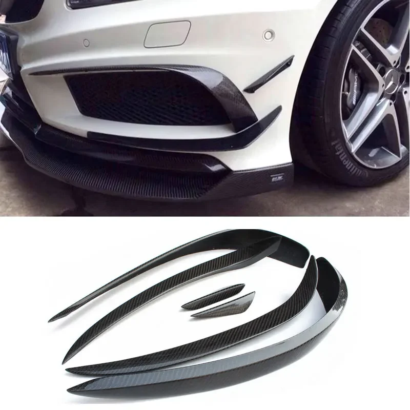 

For Mercedes Benz 14-16 A-Class A200 A260 A45 W176 Carbon Fiber Modified Front Bumper Wind Blades Models of Front Wind Blades