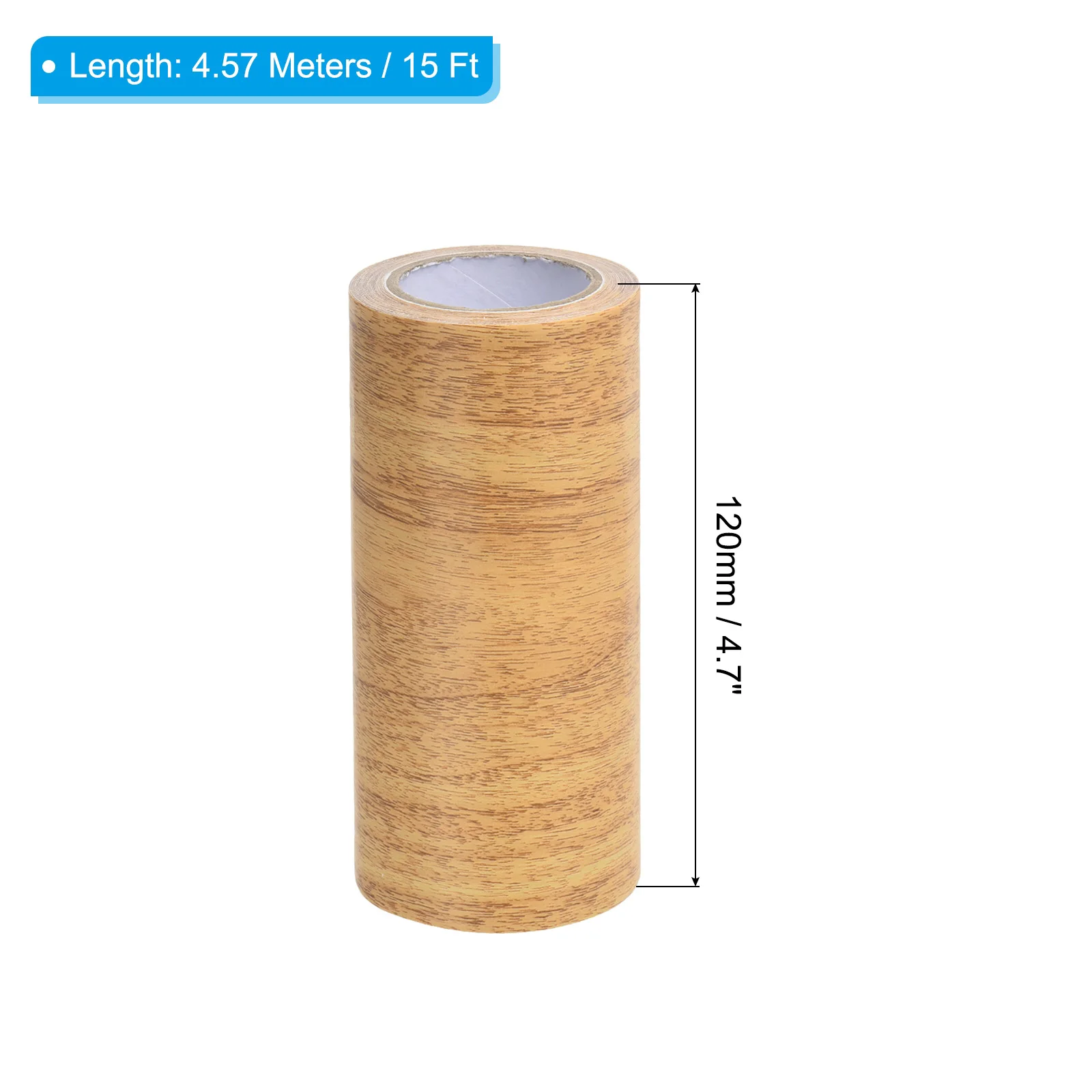 1Pc Wood Grain Repair Tape Self Adhesive Realistic Patch Self-Stick DIY fo Instant Furniture Floor Renovation 4.57Meters x 120mm