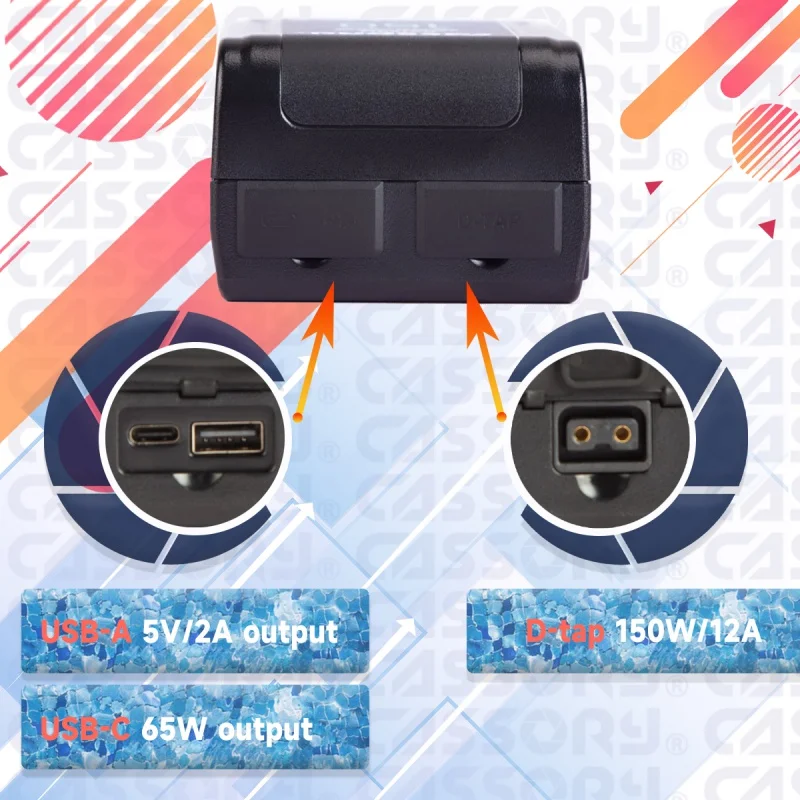 CASSORY BV-77M BV150M V Mount แบตเตอรี่ D-tap NANO Mini Pocket, 77Wh 3A 150Wh V ล็อคแบตเตอรี่กล้องสําหรับกล้องวิดีโอ