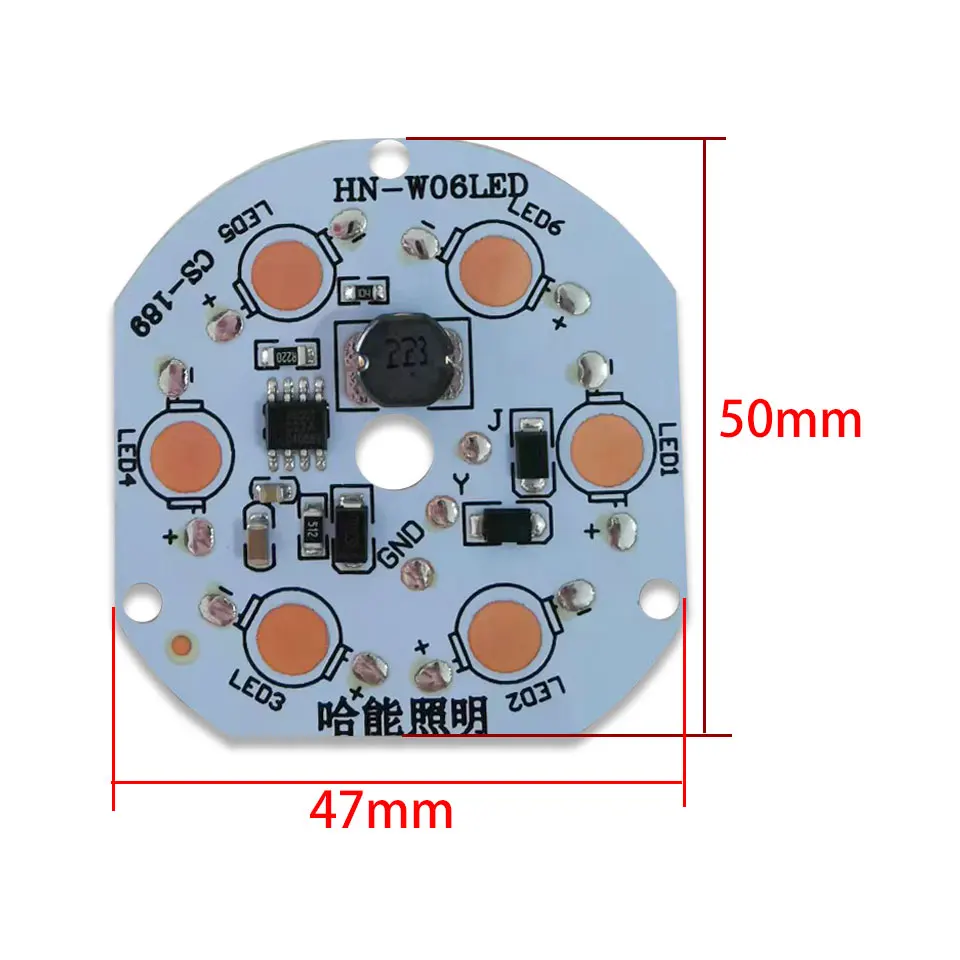 High Power DC12-85v LED Drive Plate Motorcycle Spotlight Plate 6W Electric Lamp Super Bright LED Headlamp Refitting Lamp